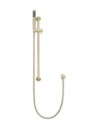 Round Shower on Rail Column, Single Function Hand Shower - Tiger Bronze