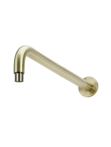 Round Wall Shower Curved Arm 400mm - Tiger Bronze