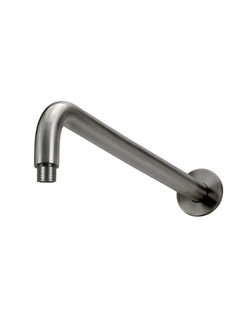 Round Wall Shower Curved Arm 400mm - Shadow