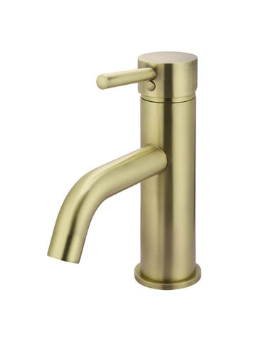 Round Basin Mixer Curved - Tiger Bronze