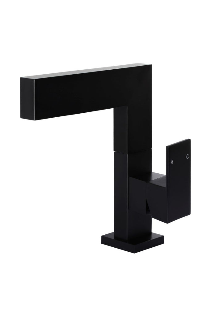 Square Basin Mixer Swivel Matte Black (MB07) Meir