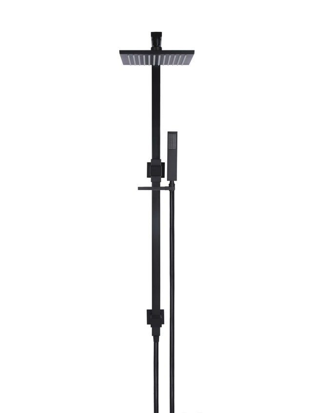 Meir Square Combination Shower Rail 200mm Shower Rose - Matte Black (SKU: MZ0202) Image - 2