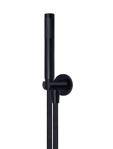 Round Hand Shower on Fixed Bracket - Matte Black