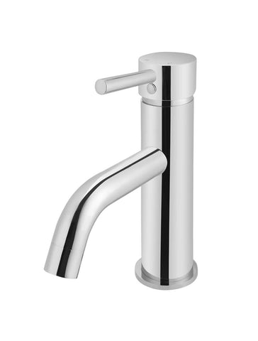 Round Basin Mixer Curved - Polished Chrome