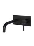 Round Wall Combination Mixer and Curved Spout - Matte Black - MBC05
