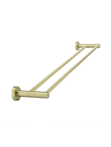 Round Double Towel Rail 600mm - Tiger Bronze Gold