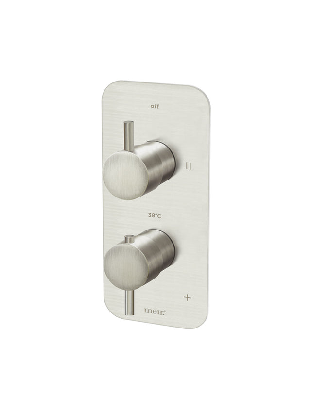 Meir Two-Way Thermostatic Mixer Valve with Diverter - PVD Brushed Nickel (SKU: MTV22-SET-PVDBN) Image - 1