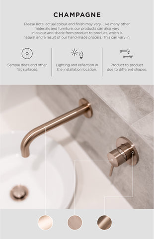 Two-Way Thermostatic Mixer Valve with Diverter - Champagne
