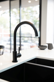 Round Kitchen Mixer Tap - Matte Black - MK03