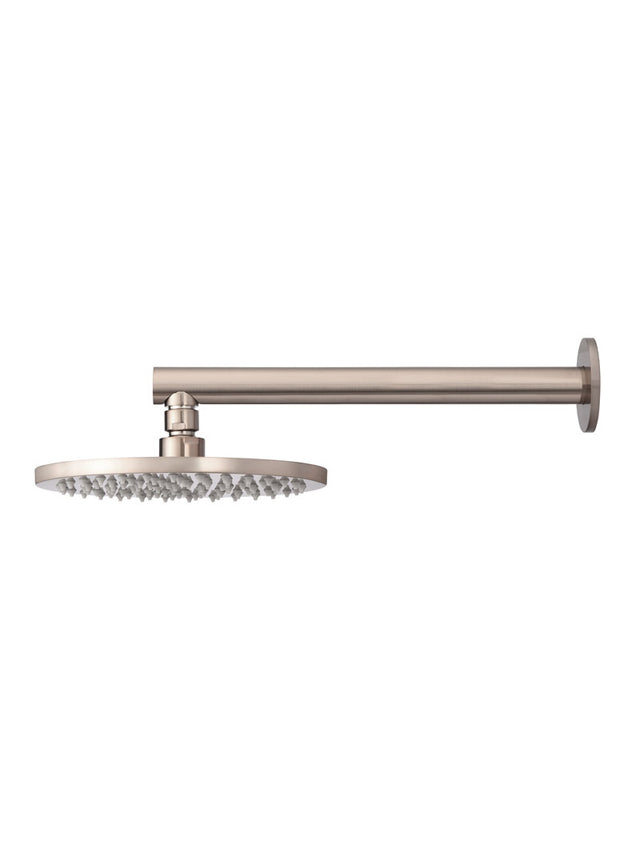 Meir Round Wall Shower, 200mm rose, 300mm arm - Champagne (SKU: MA0204-CH) Image - 2