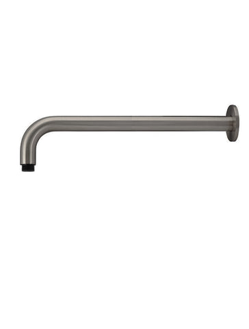 Round Wall Shower Curved Arm 400mm - Shadow