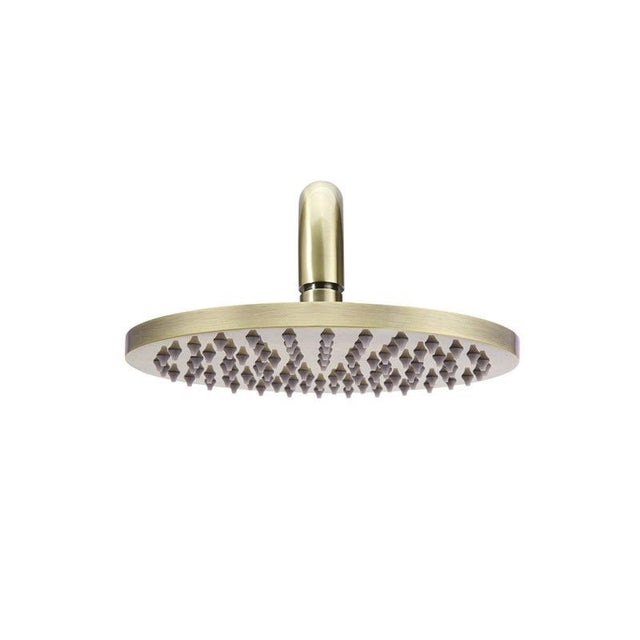 Meir Round Wall Shower 200mm rose, 300mm curved arm Gold - Tiger Bronze Gold (SKU: MA0904-BB) Image - 2
