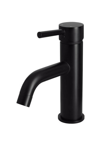 Round Basin Mixer Curved - Matte Black