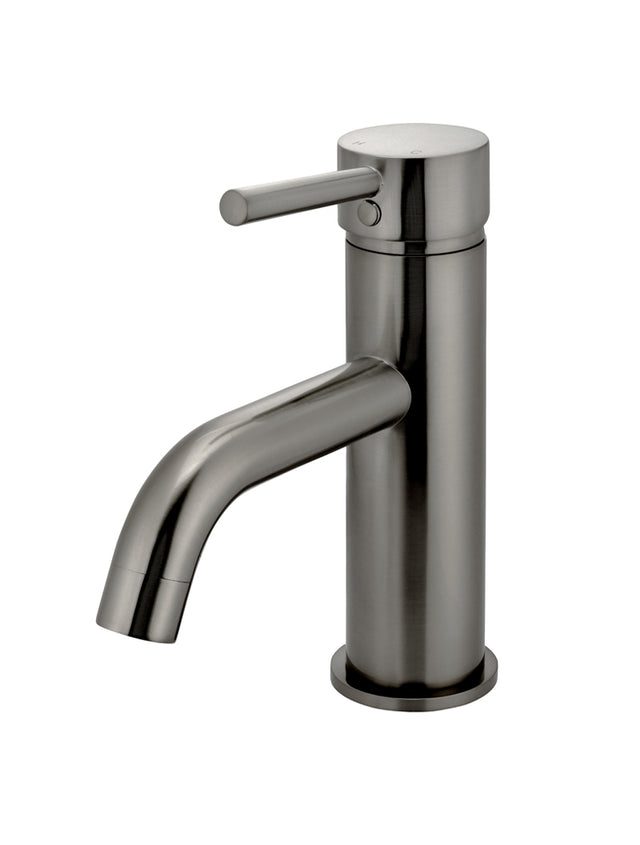 Meir Round Basin Mixer Curved - Shadow (SKU: MB03-PVDGM) Image - 1