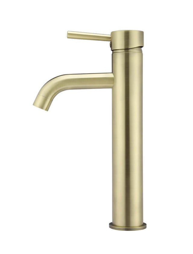 Meir Round Tall Basin Mixer Curved Gold - Tiger Bronze Gold (SKU: MB04-R3-BB) Image - 2