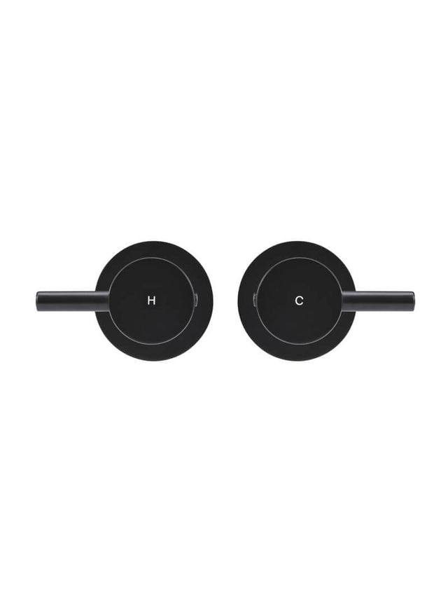 Meir Round Quarter-Turn Wall Top Assemblies - Matte Black (SKU: MW06) Image - 2