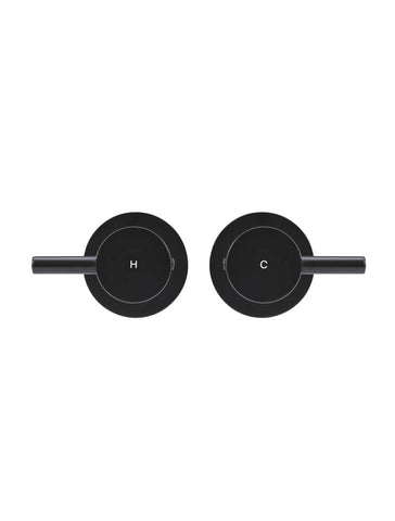 Round Quarter-Turn Wall Top Assemblies - Matte Black