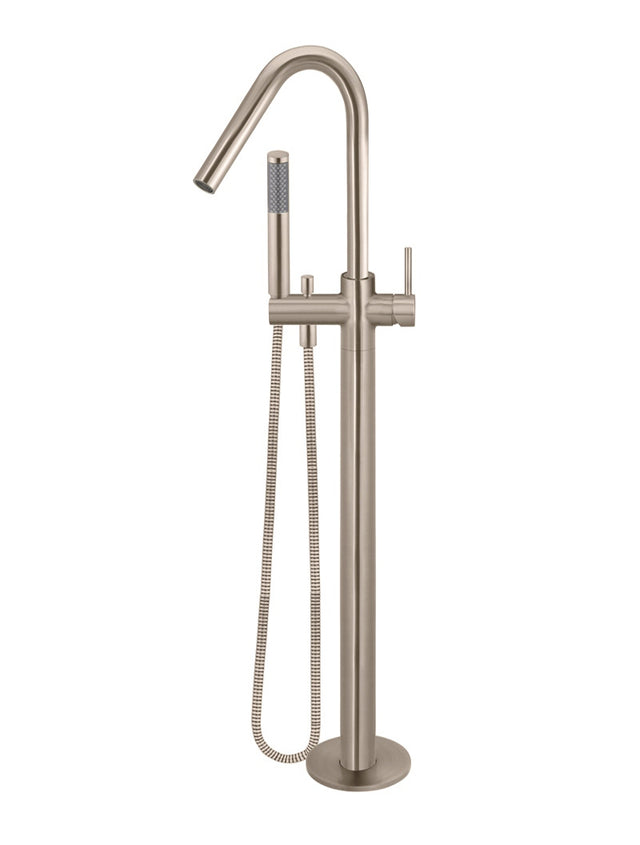 Meir Round Freestanding Bath Spout and Hand Shower - Champagne (SKU: MB09-CH) Image - 1
