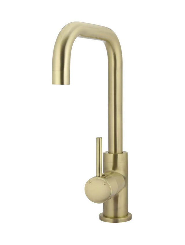 Meir Round Kitchen Mixer Tap Curved - Tiger Bronze (SKU: MK02-BB) Image - 1