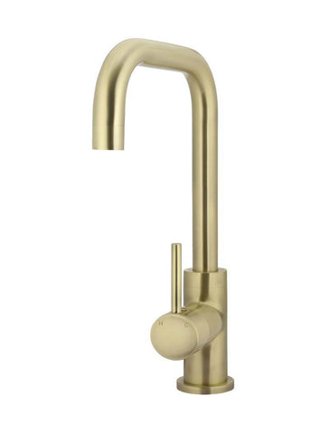 Round Kitchen Mixer Tap Curved - Tiger Bronze