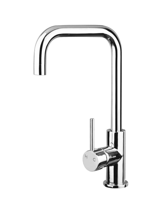 Meir Round Kitchen Mixer Tap Curved - Polished Chrome (SKU: MK02-C) Image - 3