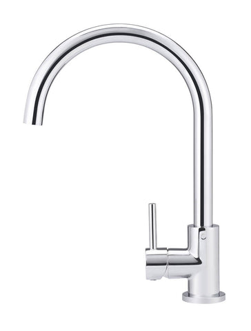 Round Kitchen Mixer Tap - Polished Chrome