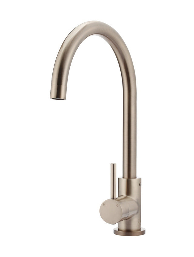 Meir Round Kitchen Mixer Tap - Champagne (SKU: MK03-CH) Image - 1