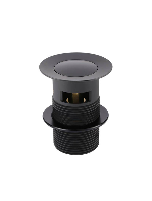 Meir Basin Pop Up Waste 32mm - Overflow / Slotted - Matte Black (SKU: MP04-A) Image - 1