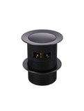 Bath Pop Up Waste 40mm - Overflow / Slotted - Matte Black - MP04-A40