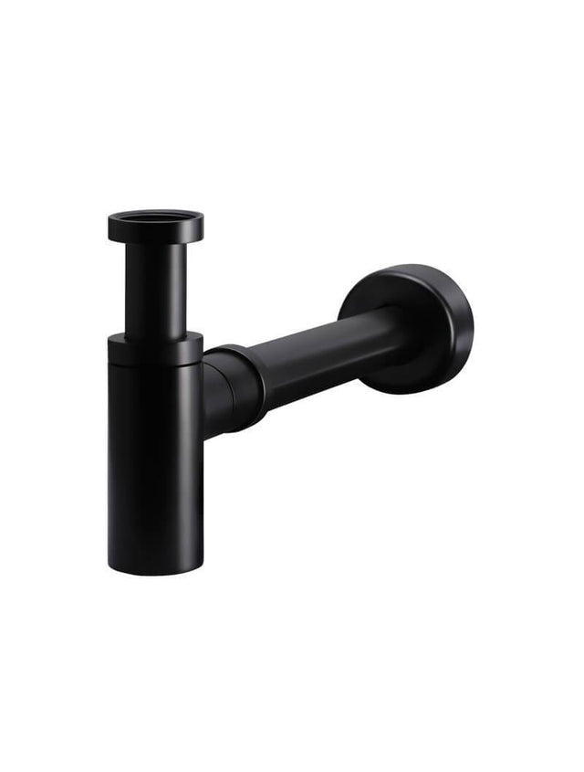 Meir Round Bottle Trap for 32mm basin waste and 40mm outlet - Matte Black (SKU: MP05-R) Image - 2