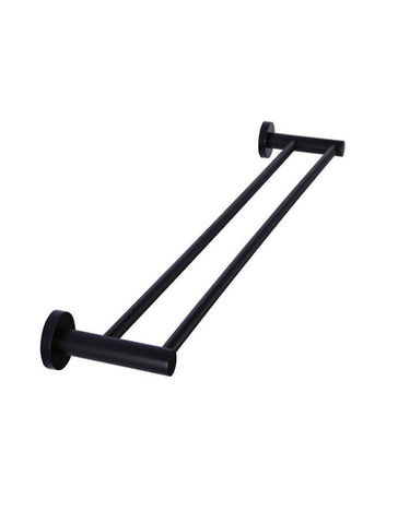 Round DoubleTowel Rail 900mm - Matte Black