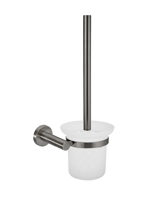Meir Round Toilet Brush & Holder - Shadow (SKU: MTO01-R-PVDGM) Image - 1