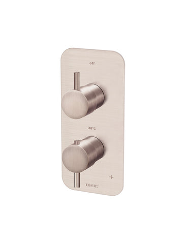 One-way Thermostatic Mixer Valve - Champagne