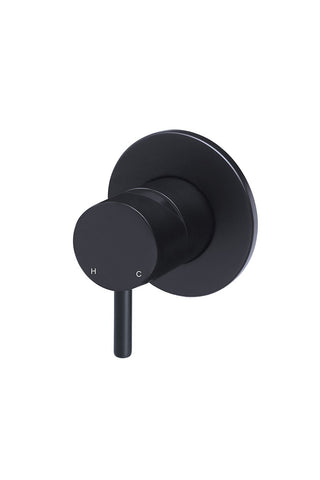 Round Wall Mixer Finish Set - Matte Black