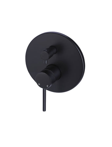 Round Diverter Mixer - Matte Black