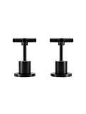 Cross Handle Jumper Valve Wall Top Assemblies - Matte Black - MW08JL