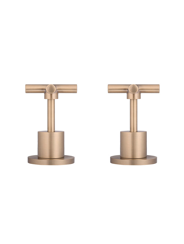 Meir Cross Handle Jumper Valve Wall Top Assemblies - Champagne (SKU: MW08JL-CH) Image - 7