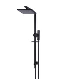Square Combination Shower Rail 200mm Shower Rose - Matte Black - MZ0202