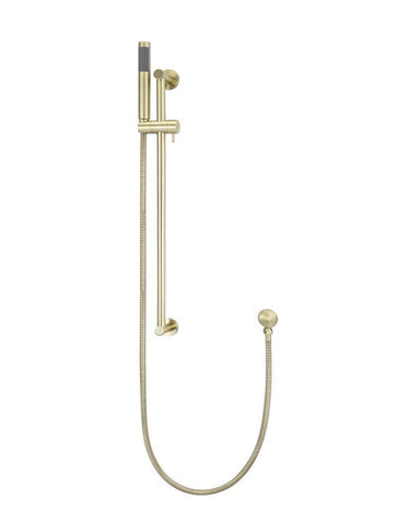 Round Shower on Rail Column, Single Function Hand Shower - Tiger Bronze