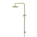Round Combination Shower Rail, 200mm Head, Single Function Hand Shower - Tiger Bronze - MZ0704-R-PVDBB