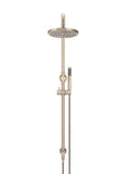 Round Combination Shower Rail, 200mm Head, Single Function Hand Shower - Champagne - MZ0704-R-CH