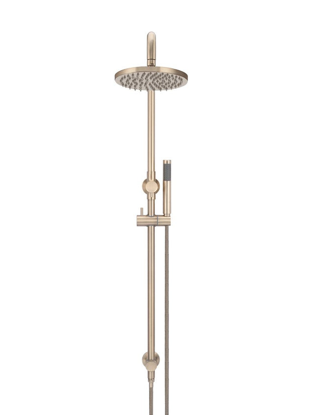 Meir Round Combination Shower Rail, 200mm Head, Single Function Hand Shower - Champagne (SKU: MZ0704-R-CH) Image - 2