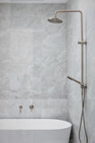 Round Combination Shower Rail, 200mm Head, Single Function Hand Shower - Champagne - MZ0704-R-CH