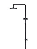 Round Combination Shower Rail, 200mm Head, Single Function Hand Shower - Matte Black - MZ0704-R