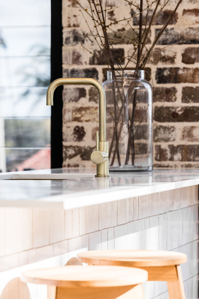 Meir Round Kitchen Mixer Tap - Tiger Bronze (SKU: MK02-PVDBB) Image - 3