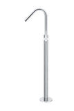 Round Freestanding Bath Spout and Hand Shower - Polished Chrome - MB09-C