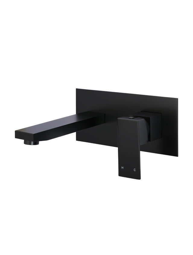 Meir Square Wall Combination Mixer and Spout - Matte Black (SKU: MBC01) Image - 1