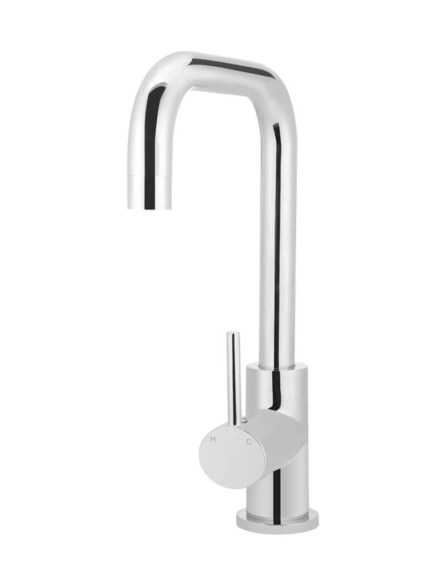Meir Round Kitchen Mixer Tap Curved - Polished Chrome (SKU: MK02-C) Image - 1