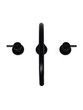 Round Three Piece Kitchen Tap - Matte Black - MK09