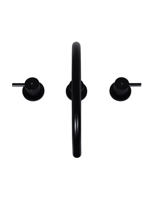 Meir Round Three Piece Kitchen Tap - Matte Black (SKU: MK09) Image - 4